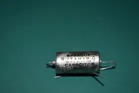235ms019p098 Sprague Vitamin Q .18 Uf 300 Vdc Audio Receiver Guitar Amplifier Tone Capacitor