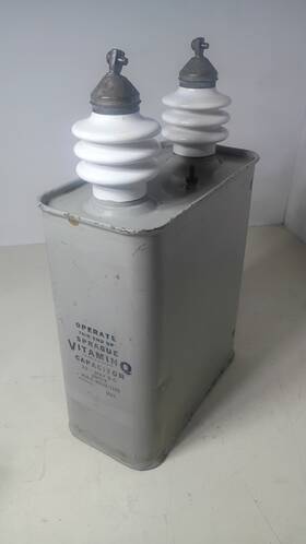 Sprague Vitamin Q 25p57a Huge Capacitor Type 2.0 Uf / 10kv Dc
