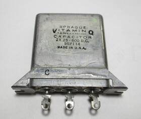 Sprague Vitamin Q 95p114 Vitamin-q No. 2x 0.25uf 600v Capacitors 1 Pc. Tested