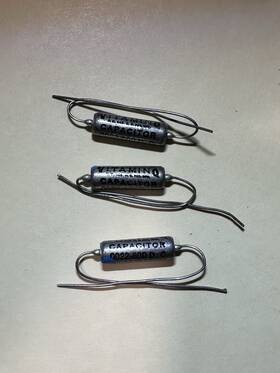 Sprague Vitamin Q Cp08a1kp222k 3x Nos .0022 F 600v Pio Capacitors Vintage Usa