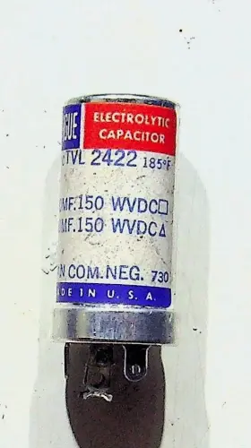 Tvl-2422 Sprague Vitamin Q Electrolytic Capacitor Tvl 2422 185f Mf150 Nos
