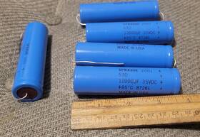 Spregue 54d123 Sprague 53d 12 000 Mfd 35vdc Electrolytic Capacitor Axial