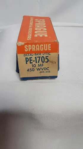 Pe-1705 Sylvania Sprague Octal-base Lytic Capacitor Model