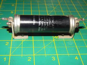 Syncap 2a254-2 Hv Transmitting Capacitor 2.5 Uf 2500 Vdcw With Brackets Very Nice Axial Cap