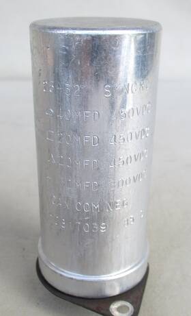 Syncro Tvl-3780 10817039 40/20/20 Uf 450 V And 50 300v Electrolytic Capacitor Tested