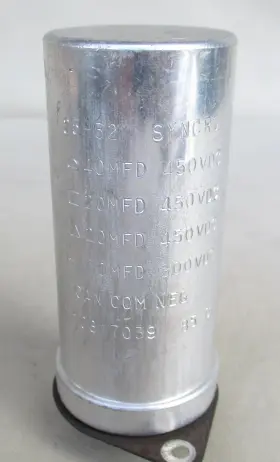 10817039 Syncro Tvl-3780 40/20/20 Uf 450 V And 50 300v Electrolytic Capacitor Tested