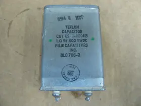 C2-3-1000b Teflon One Piece Film Capacitor 1 Mfd 300 Vdc