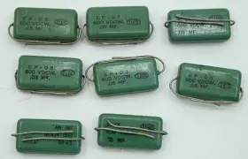 Ep-05 Tobe Nos Vintage Lot Of 8 Capacitors 600 Vdcw .05 Mf