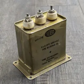 Sic-510m-6-eu Tobe Vintage Oil Capacitor 0.2uf 4000v Made In Usa 1940s Sic-510m-6-eu Tobe Vintage Oil Capacitor 0.2uf 4000v Made In Usa 1940s