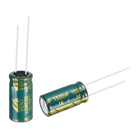 Uxcell 676766102304 1500uf 16v Capacitor Aluminum Electrolytic Capacitors 105c High Temp 10pcs