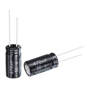 Uxcell 676766314806 470uf 50v 10x20mm Electrolytic Capacitor Aluminum Capacitors 24pcs