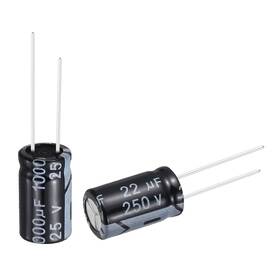 Uxcell 676766315025 22uf 250v 10x17mm Electrolytic Capacitor Aluminum Capacitors 24pcs