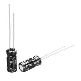 Uxcell 679134303860 10uf 63v 5x11mm Electrolytic Capacitor Radial Leads Aluminum Capacitors 15pcs