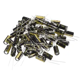 Uxcell 714998282316 Aluminum Radial Electrolytic Capacitor 1uf 400v Life 6.3 X 12 Mm Black 50pcs