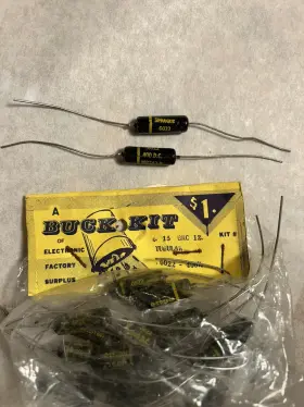 104236-d Vishay Sprague Nos 2 Black Beauty Axial Capacitors .0022 Uf 400v Audio
