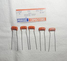 Vishay Sprague 1pb-d47 Qty 5 .0047uf 100vdc 225 Film/foil Capacitors Nos 10%