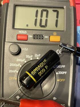 Vishay Sprague 209p Original 10 Lot Black .1 400v Audio Guitar Capacitors - Tested