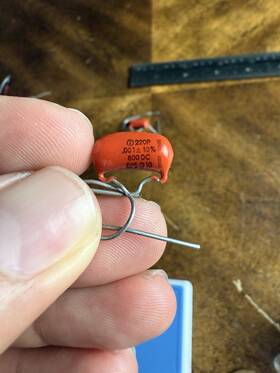 Vishay Sprague 220p Orange Drop .001 Uf 600 Vdc 6ps-d10 Radial Capacitors