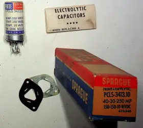 40-30-250mf Vishay Sprague 3413.10 Vintage Nos Electrolytic Capacitor Pcls