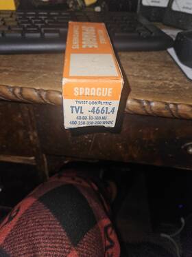 Vishay Sprague 4661.4 Vintage Nos Tvl Capacitor 40-80-10-100 Mf 400-350-350-200 Wvdc