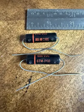 6tm-d50 Vishay Sprague 6tmd50 Black Beauty .005 Uf /- 10% 600vdc Capacitor Qty 2