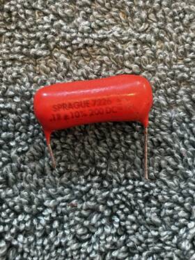 Vishay Sprague 7226 Vintage Orange Drop Capacitor .12mfd 200 Vdc Original Rare Tone Cap