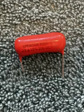 7226 Vishay Sprague Vintage Orange Drop Capacitor .12mfd 200 Vdc Original Rare Tone Cap