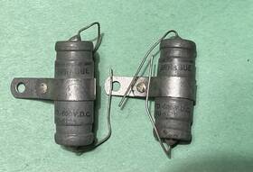 Vishay Sprague B-8b-8125 Pair Of Vintage Pio Capacitors- .05 Uf 600v