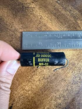 Vishay Sprague Mb-s3 Black Beauty .0005 Uf 1600dc Buffer Capacitor Qty 1