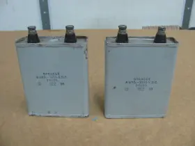 P7629 Vishay Sprague Two 8 Mfd 1000 Vdc Capacitors