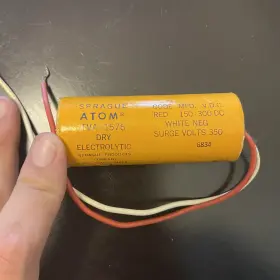 Tva-1576 Vishay Sprague Atom - Vintage Dry Electrolytic Capacitor Mfd. In Adams Mass