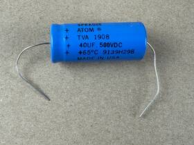 Vishay Sprague Tva-1908 New Atom 40 Uf 500v Capacitor Guaranteed