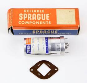Vishay Sprague Tvl-1430 Vintage Radio Capacitor Twist Lok 150 Mf Wvdc Nos