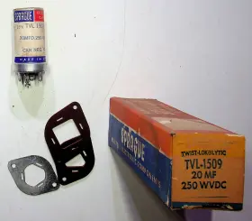 Tvl-1509 Vishay Sprague Vintage Electronic Capacitor 20mfd 250vdc Nos