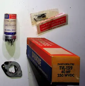 Tvl-1519 Vishay Sprague Vtg Electrolytic Capacitor 40mf 250wvdc Nos Usa