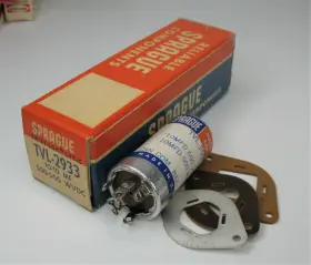 Tvl-2933 Vishay Sprague Nos Twist-lok Lytic 500v 10-10 Mf Can Capacitor