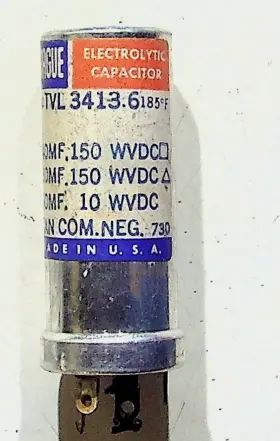 Tvl-3413.6 Vishay Sprague Electrolytic Capacitor Tvl 3413.6 150wvdc Nos Vintage