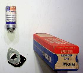Vishay Sprague Tvl-3436 Vintage Electronic Capacitor Nos 40mf 150wvdc Usa