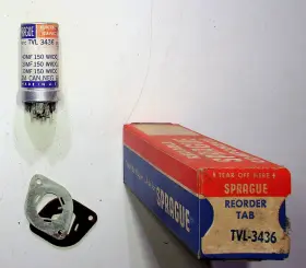 Tvl-3436 Vishay Sprague Vintage Electronic Capacitor Nos 40mf 150wvdc Usa