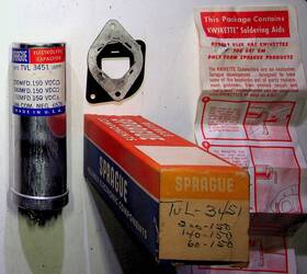 Vishay Sprague Tvl-3451 Vintage Electrolytic Capacitor Tvl 3451 Nos 200mfd 150vdc Usa