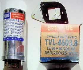 Tvl-4603.8 Vishay Sprague Electrolytic Capacitor Vintage Twist-lok Usa Nos