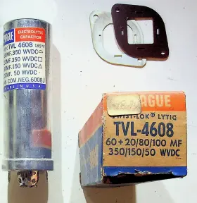 Tvl-4608 Vishay Sprague Vintage Electrolytic Capacitor 60mf 350v Usa Made Nos