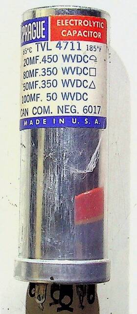 Vishay Sprague Tvl-47111 Electrolytic Capacitor Tvl 47111 Nos Vintage Aluminum Usa