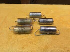 West-cap Ec334k West-cap Pio Metal Capacitors. Five 5 .33 Mfd 200v Genuine Nos Vintage