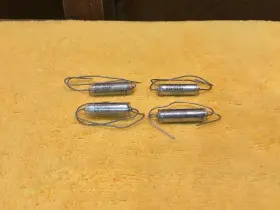 Ve332k West-cap Pio Metal Capacitors. Four 4 .0033uf 400v Genuine Nos Vintage