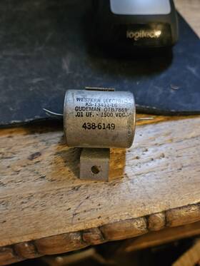 Western Electric 13431-l6 Vintage Used Ks-13431-l6 Capacitor .01uf 1500vdc