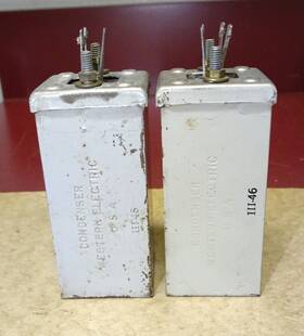Western Electric 137-c Type Condensers Dual 2 And Mfd 500 Vdc