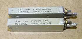 Western Electric 141c 2 Type 141-c Condensers .5 And Mfd 500 Vdc