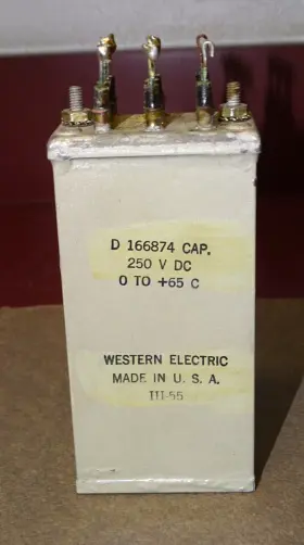 166874 Western Electric D Oil Capacitor Four .5 Mfd Elements 315b