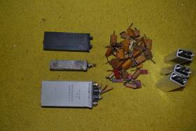 Western Electric 21ak 6 Capacitors 289d 3.2ufx2 139a 2uf .5uf 3 139c 1uf